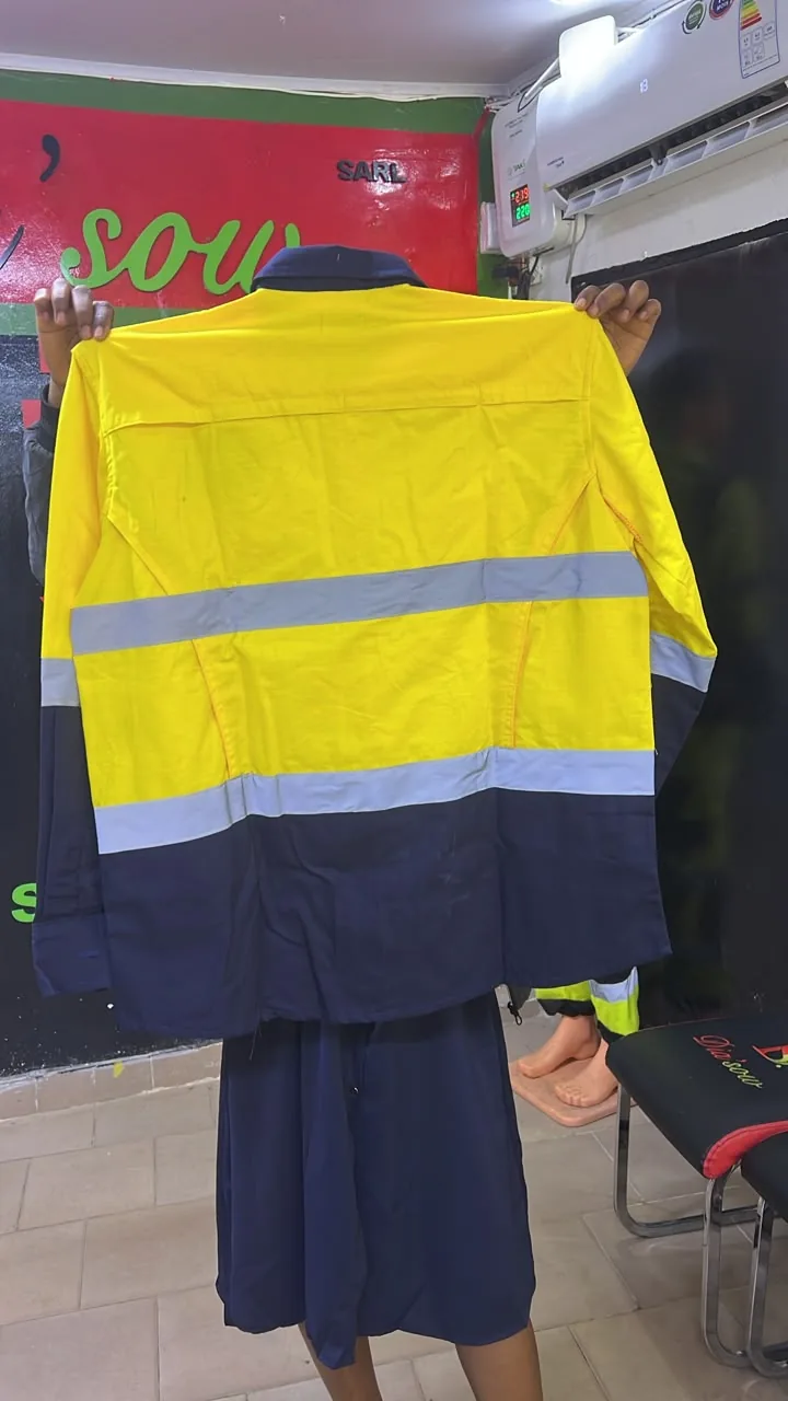 Dos de veste minière haute visibilité personnalisée DIASOW
