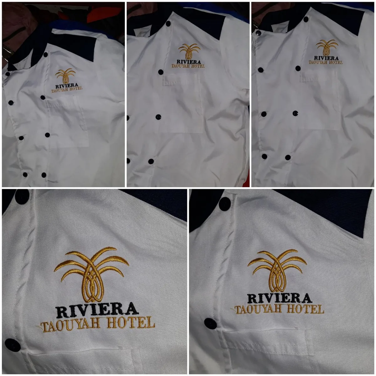 Uniforme de cuisine brodé pour hôtel réalisé par DIASOW